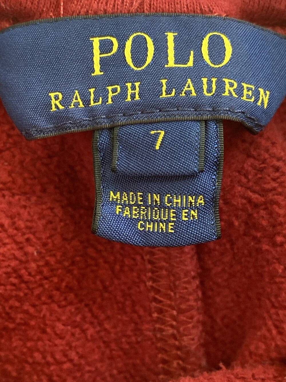 Polo Ralph Lauren Boys Red Joggers Size 7 Navy Embroidered Pony